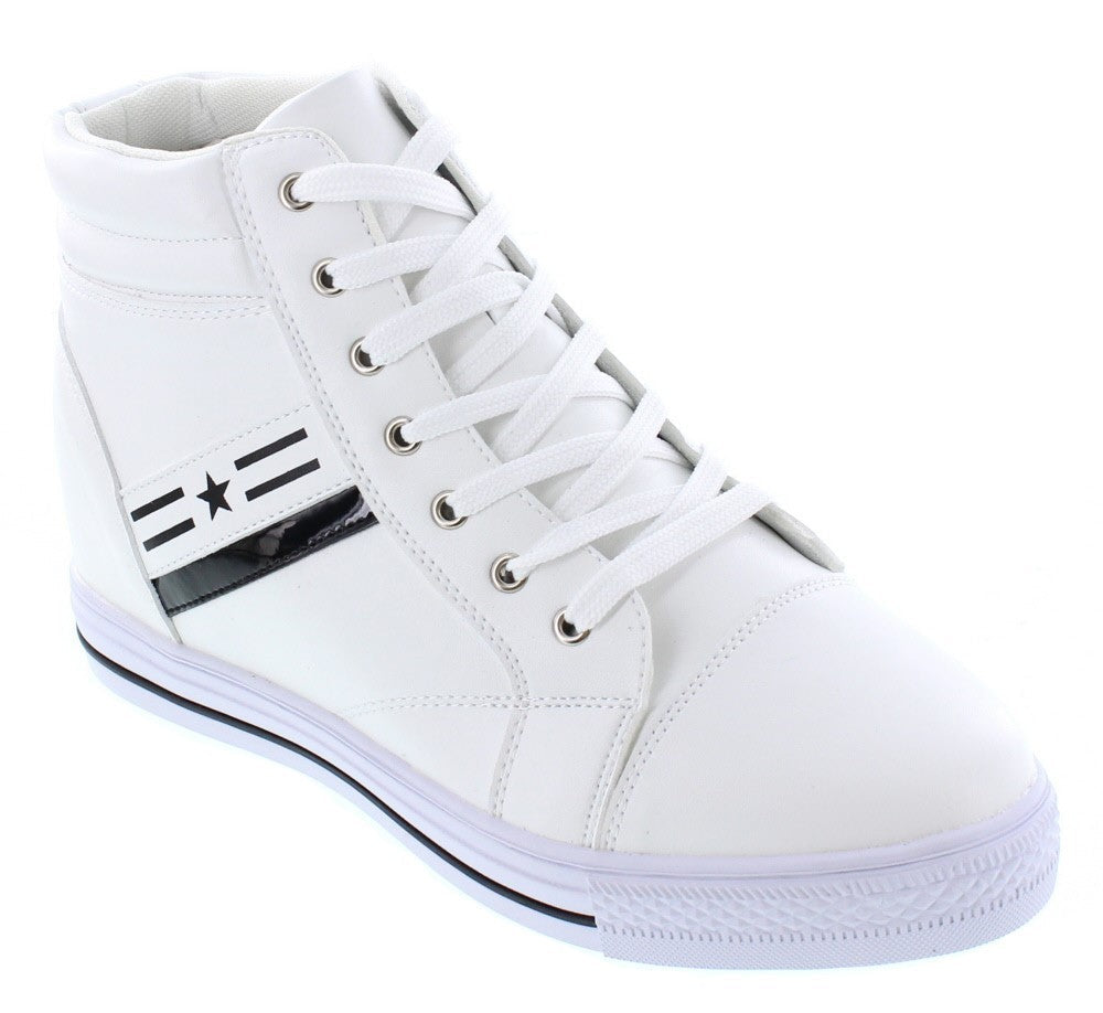 K107222 - High-Top Elevator Men's Sneakers - Three Inches