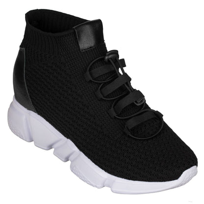 H1721 - 3.2 Inches Taller (Black) - Ultra Lightweight Men's Sneakers
