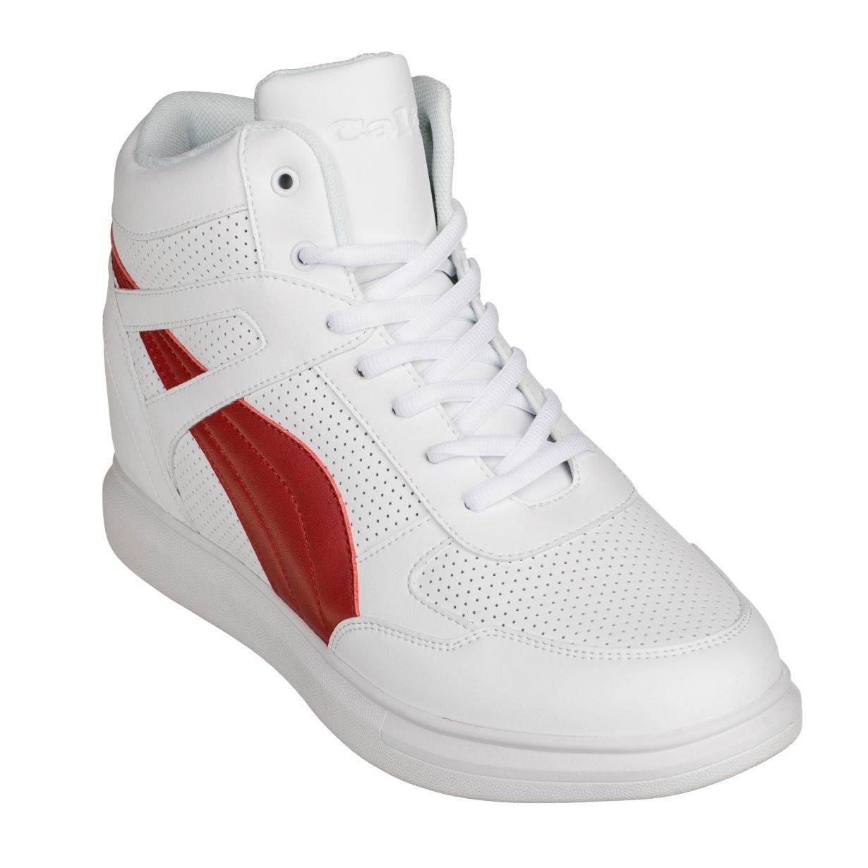 H71902 - 3.8 Inches Taller (White/Red) - Men's Sneakers