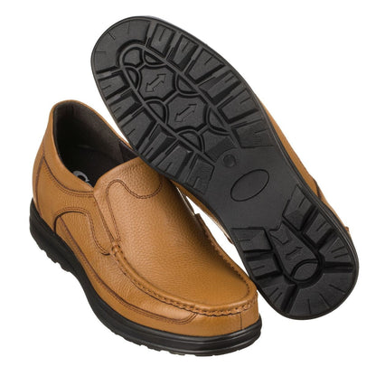 G1829 - 3.2 Inches Taller (Tan Brown) - Lightweight Men's Sneakers