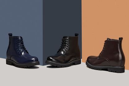 K8710 - 3.3 Inches Taller (Black) - Men's Boots