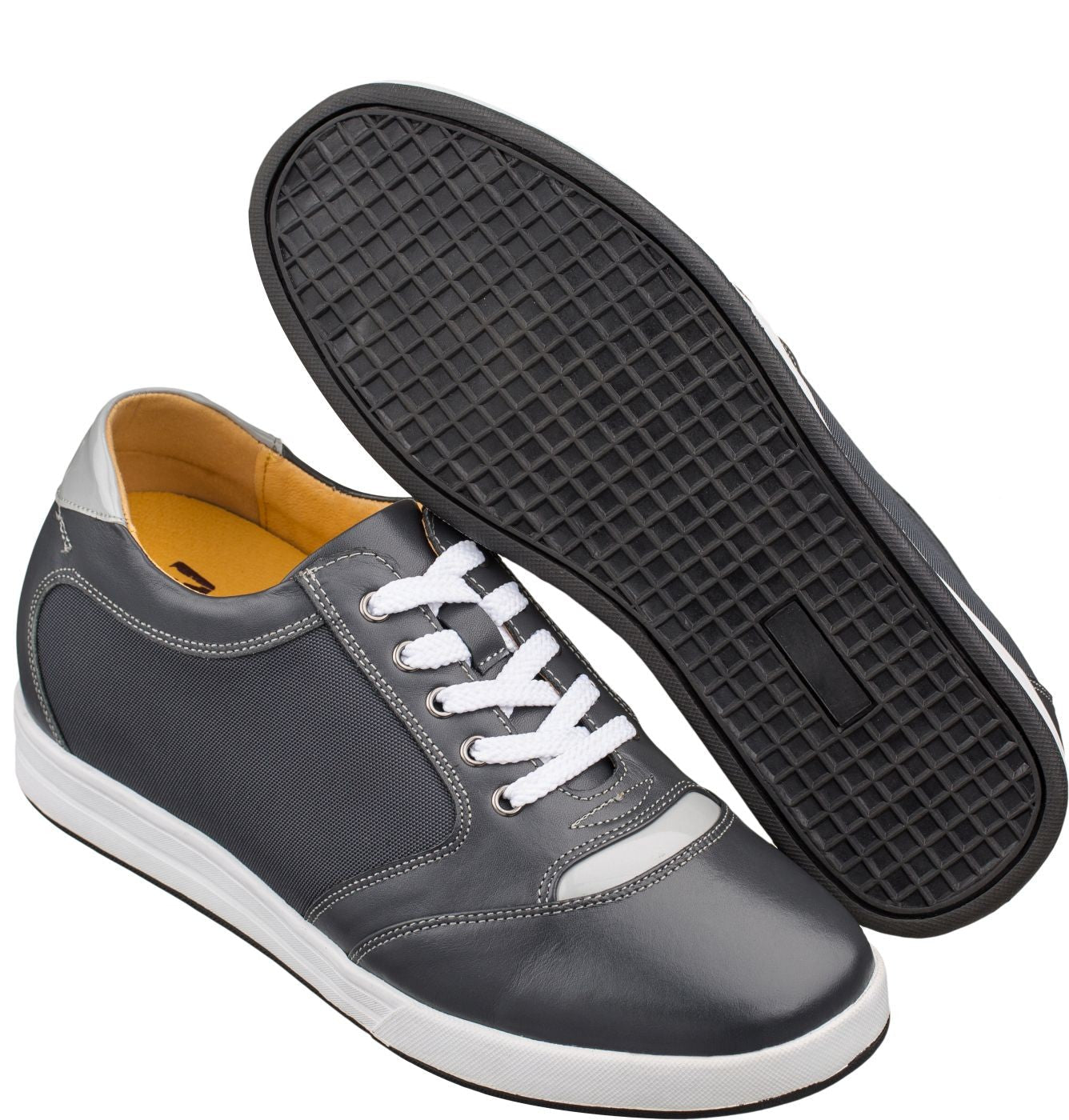 A5327 - 3.2 Inches Taller (Grey) - Men's Sneakers