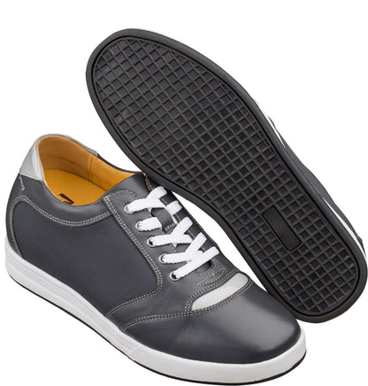 A5327 - 3.2 Inches Taller (Grey) - Men's Sneakers