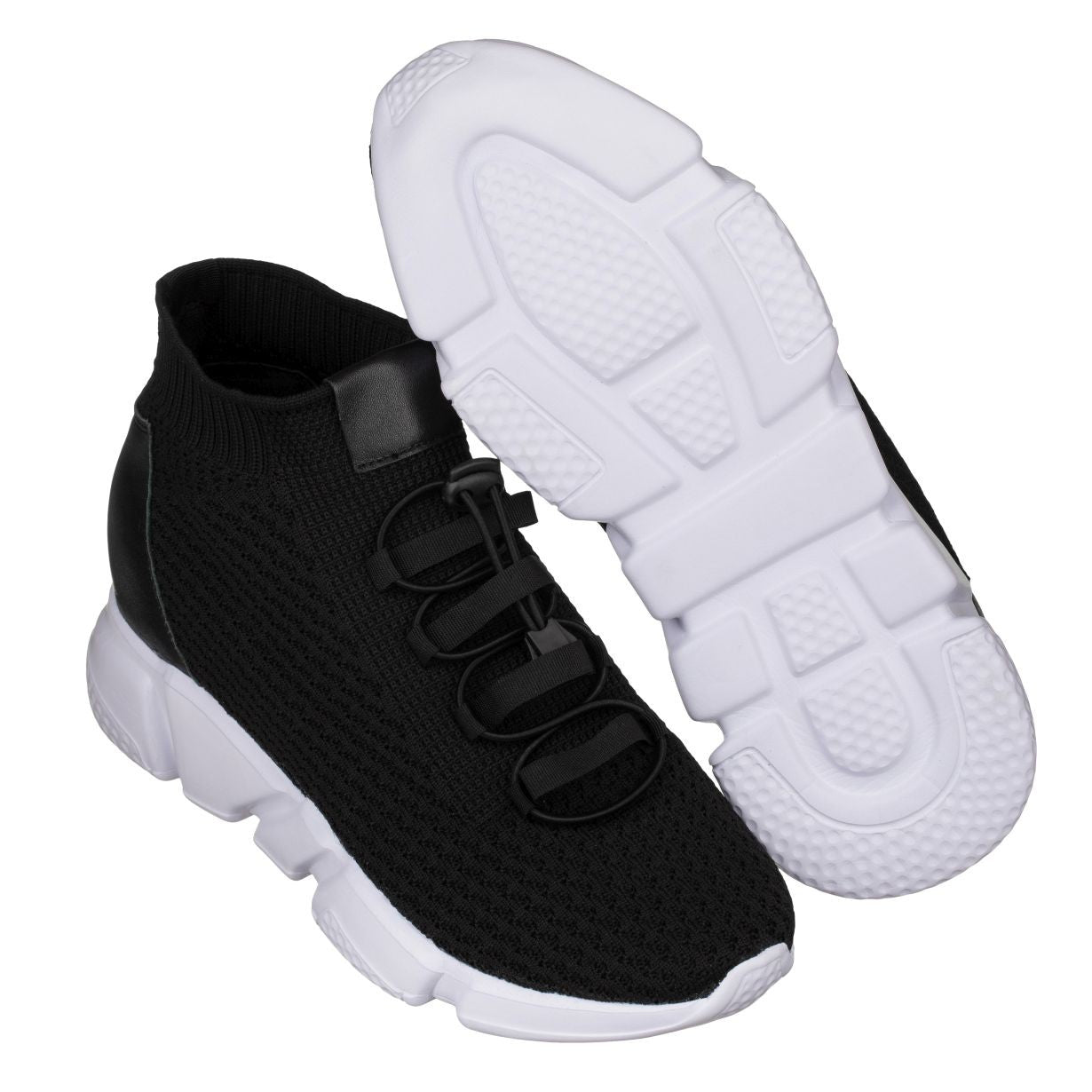 H1721 - 3.2 Inches Taller (Black) - Ultra Lightweight Men's Sneakers
