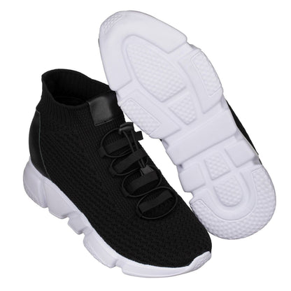 H1721 - 3.2 Inches Taller (Black) - Ultra Lightweight Men's Sneakers