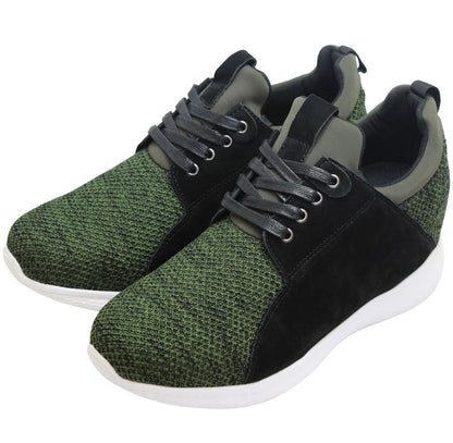 H71921 - 3.2 Inches Taller (Army Green) - Super Lightweight Men's Sneakers