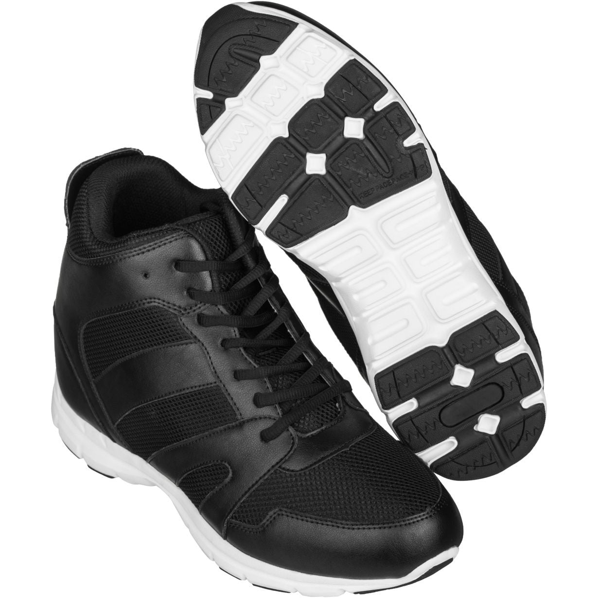 G3330 - 4-Inch Taller Men's Black Elevator Sneakers