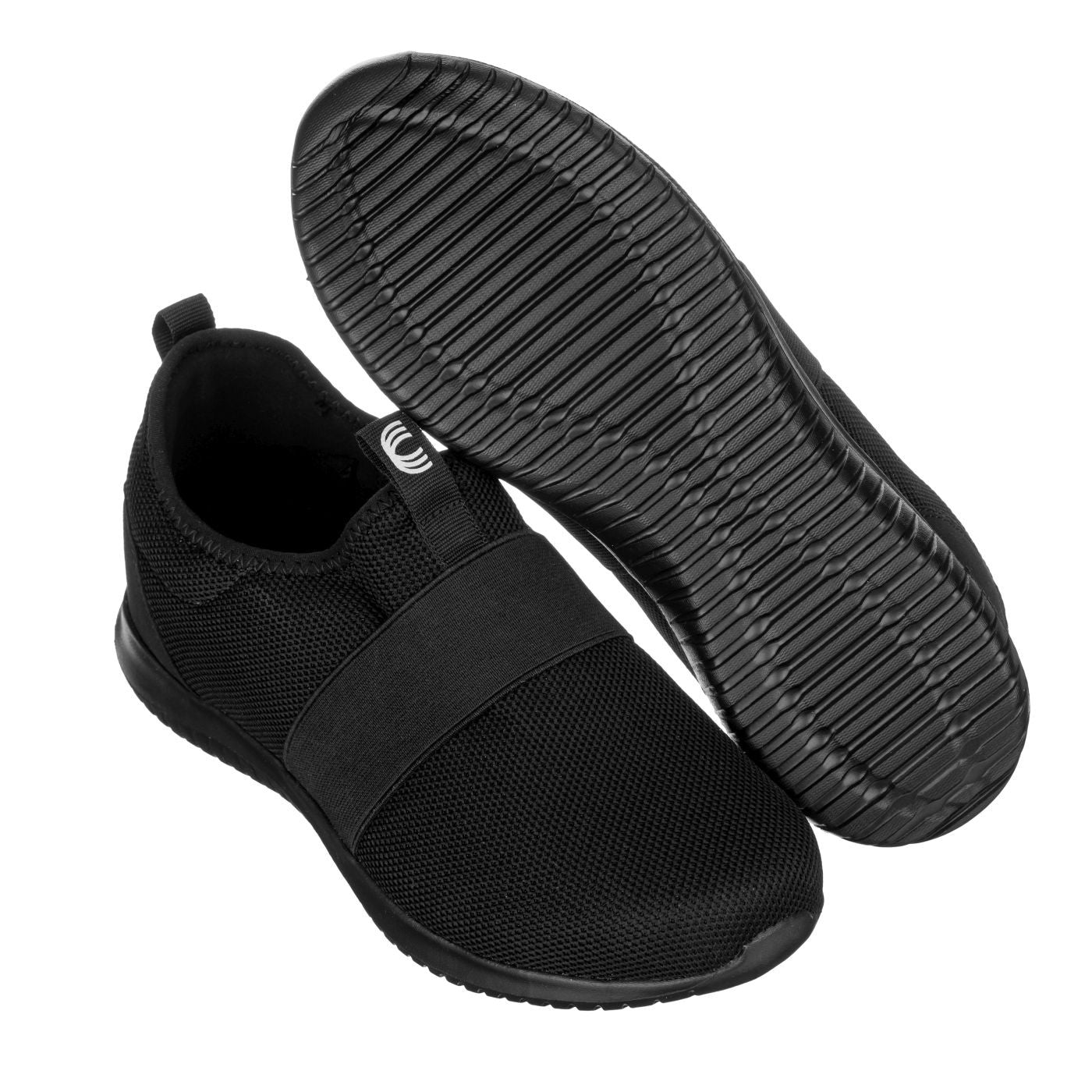 Q120 - 2.1 Inches Taller (Black) - Ultra Feather Lightweight Men's Sneakers