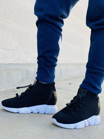 H1721 - 3.2 Inches Taller (Black) - Ultra Lightweight Men's Sneakers