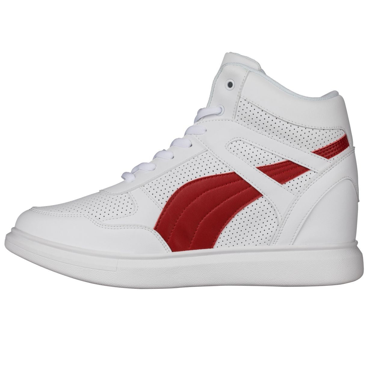 H71902 - 3.8 Inches Taller (White/Red) - Men's Sneakers