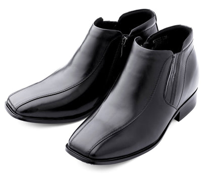 K99805 - 3.2 Inches Taller (Black) Zipper Men's Boots