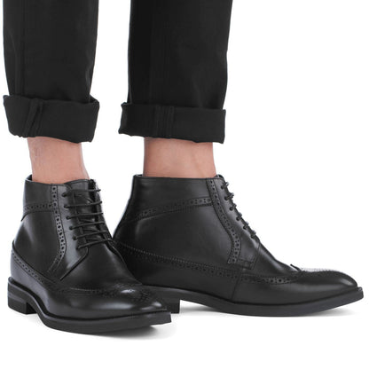 S27001 - 3.2 Inches Taller (Black) - Lightweight Men's Boots