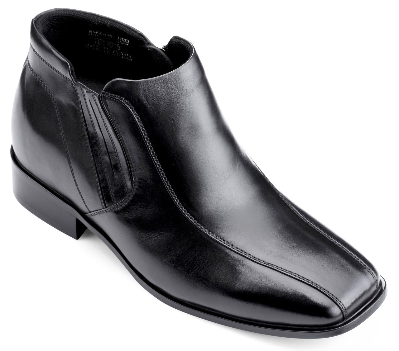 K99805 - 3.2 Inches Taller (Black) Zipper Men's Boots