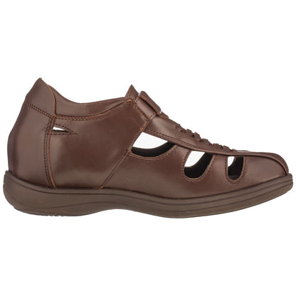 G13072 - 3.2 Inches Taller (Cordovan Dark Brown) Super Lightweight Braided Men's Sandals