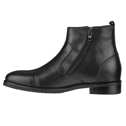 S28001 - 3.2 Inches Taller (Black) - Lightweight - Zipper Men's Boots