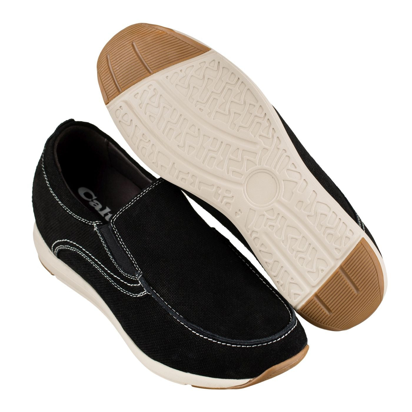 G4903 - 2.8 Inches Taller (Nubuck Black) - Super Lightweight Men's Flats