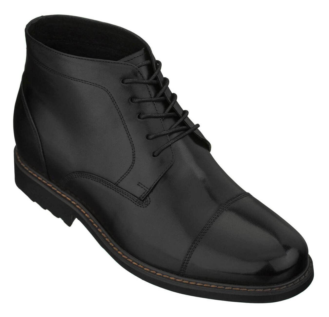 Y41080 - 3.2 Inches Taller (Black) - Men's Boots