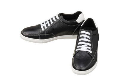 K0081 - 2.5 Inches Taller (Black/White) - Men's Sneakers