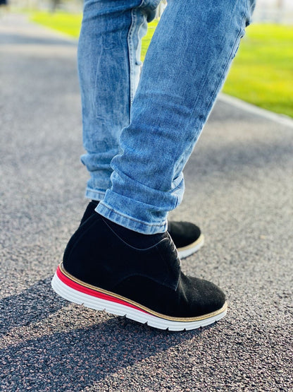 Y4222 - 3.2 Inches Taller (Nubuck Black) - Men's Shoes