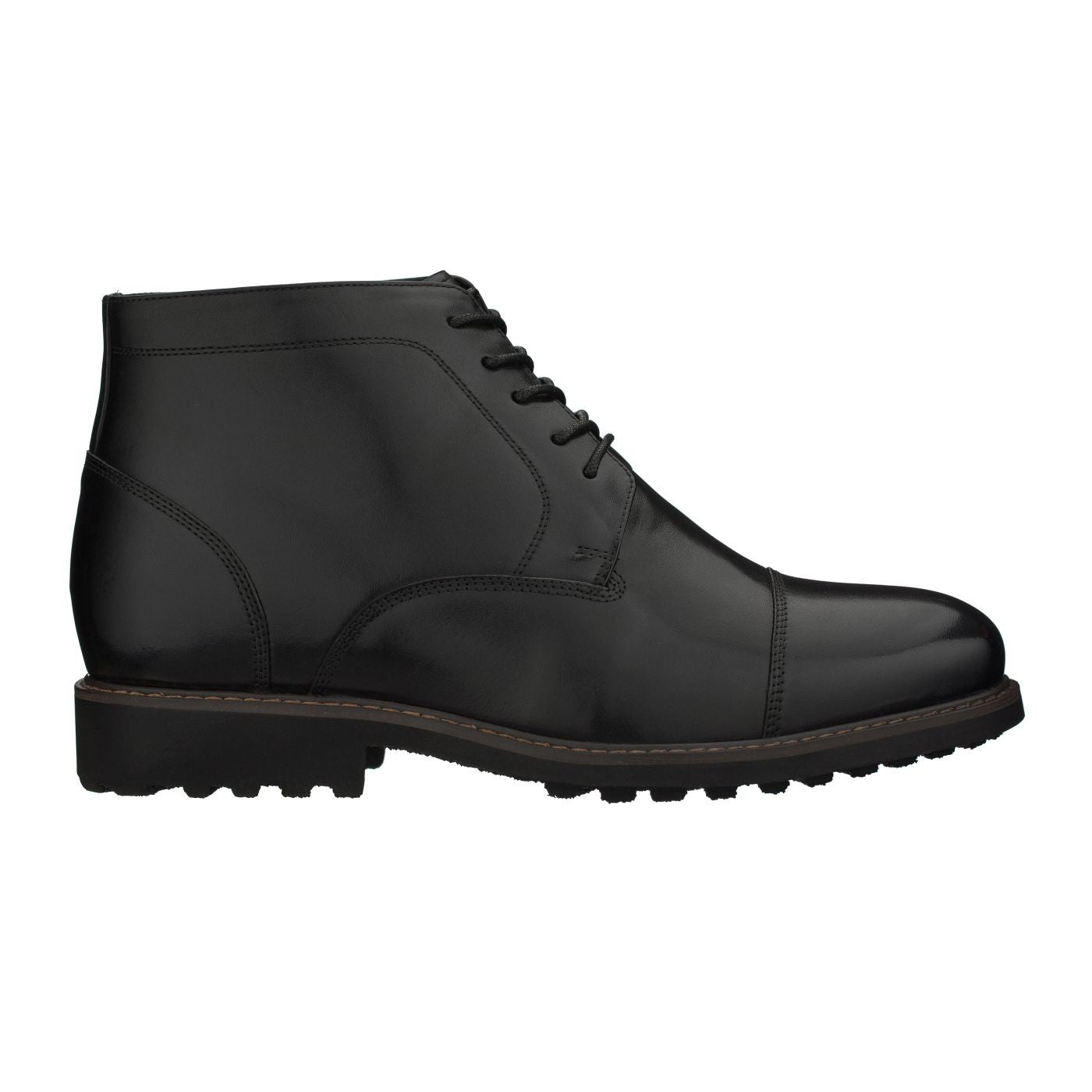Y41080 - 3.2 Inches Taller (Black) - Men's Boots