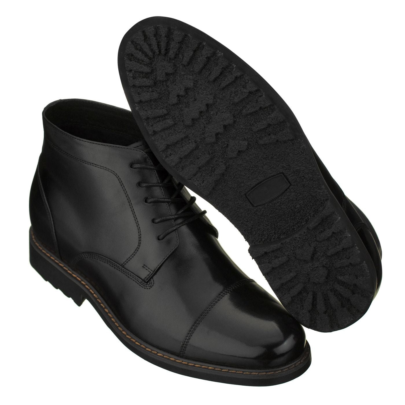 Y41080 - 3.2 Inches Taller (Black) - Men's Boots