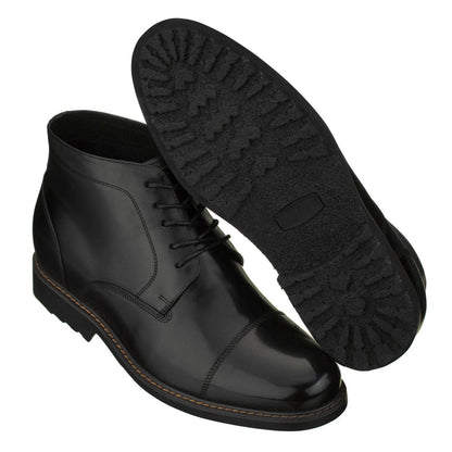 Y41080 - 3.2 Inches Taller (Black) - Men's Boots