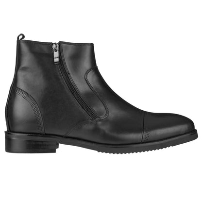 S28001 - 3.2 Inches Taller (Black) - Lightweight - Zipper Men's Boots