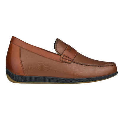 S1092 - Lightweight Brown Penny Men's Loafers - 2.4 Inches