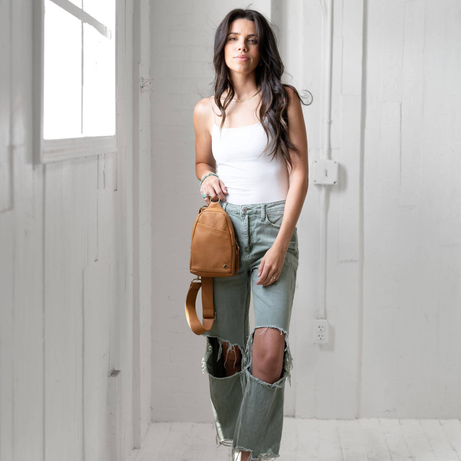 Stylish Leather Sling Bag for Women