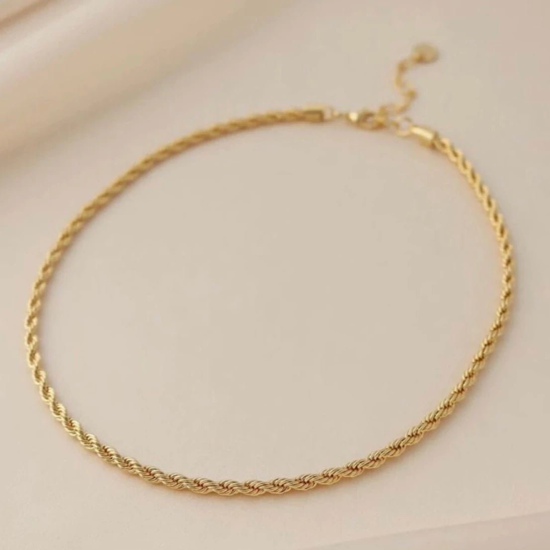 Gold Rope Chain Necklace