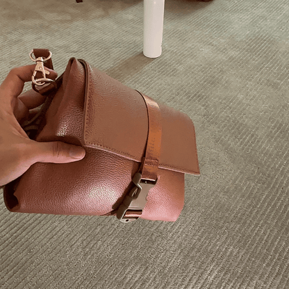 Leather Changing Bag - Everyday Changing Clutch (Black)