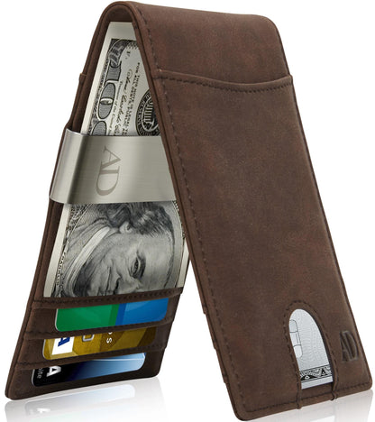 Vegan Leather Slim Money Clip Wallet