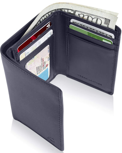 Vegan Trifold Wallet With ID Window