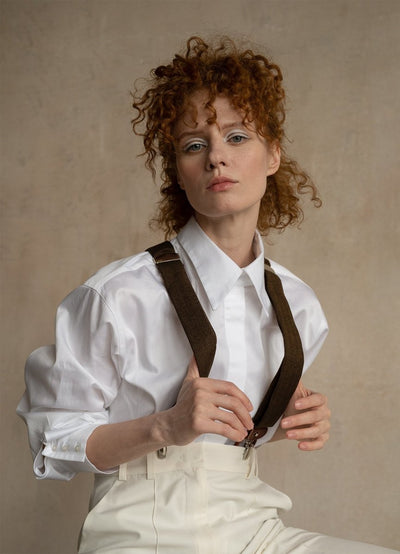 Seconda Oversized White Cotton Business Shirt