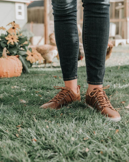 Classic Walker Grounding Shoes • Brown and Grey Leather