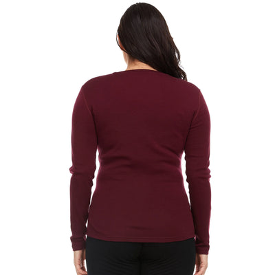 Women's Long Sleeve V-Neck 100% Merino Wool