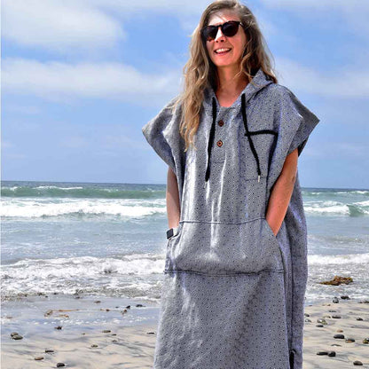 Surf Poncho Changing Robe - Lightweight Turkish Towel