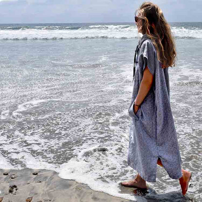 Surf Poncho Changing Robe - Lightweight Turkish Towel