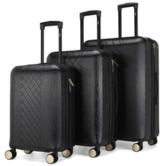 Diamond 3 Piece Expandable Spinner Luggage Set