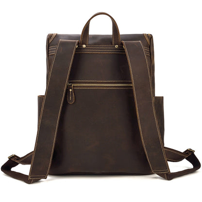 Men's Crazy Horse Leather Backpack