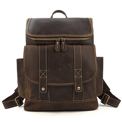 Men's Crazy Horse Leather Backpack