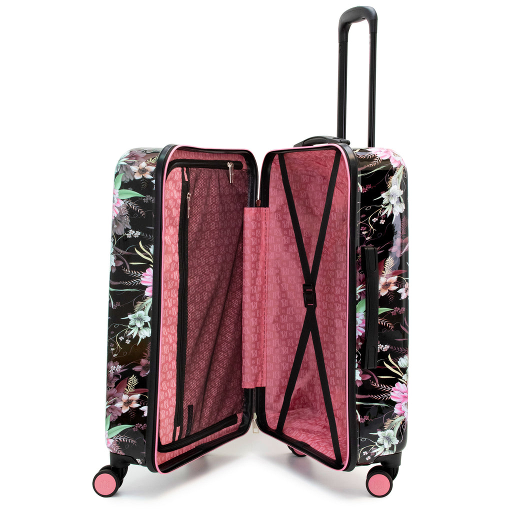 floral print luggage