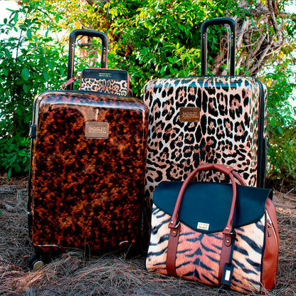 Leopard 3 Piece Expandable Luggage Set