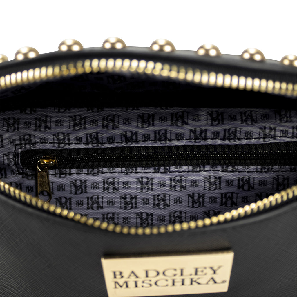 belt bag by badley mischka saffiano leather