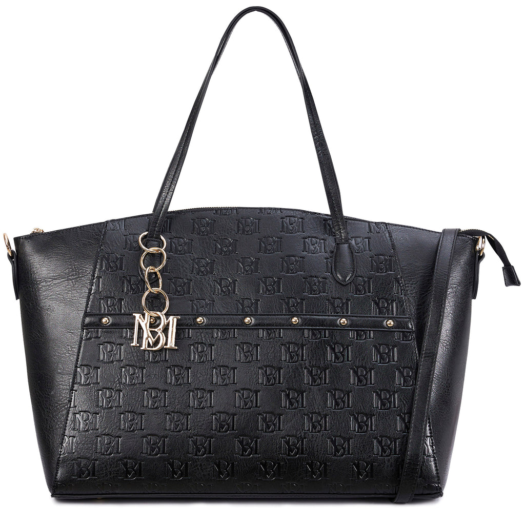 black vegan leather purse for women by badgley mischka