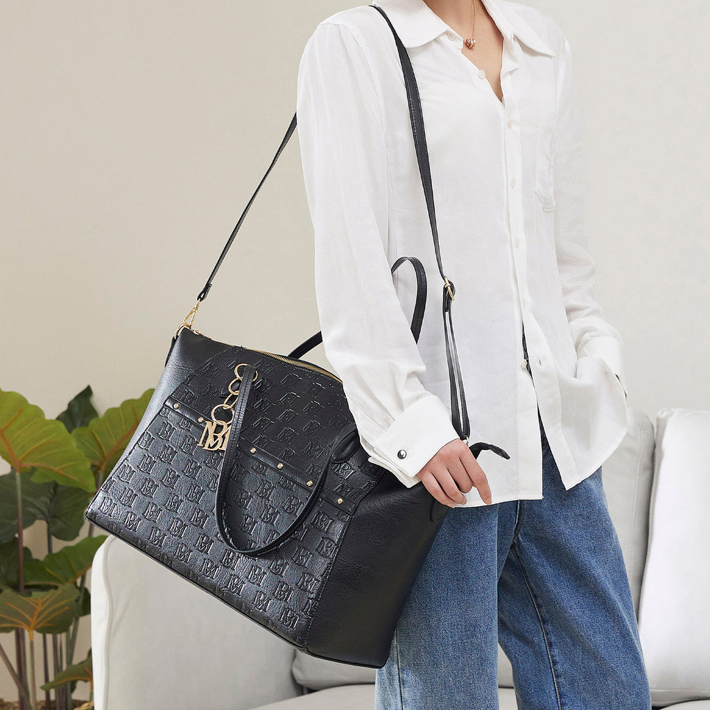 black vegan leather purse for women fashion