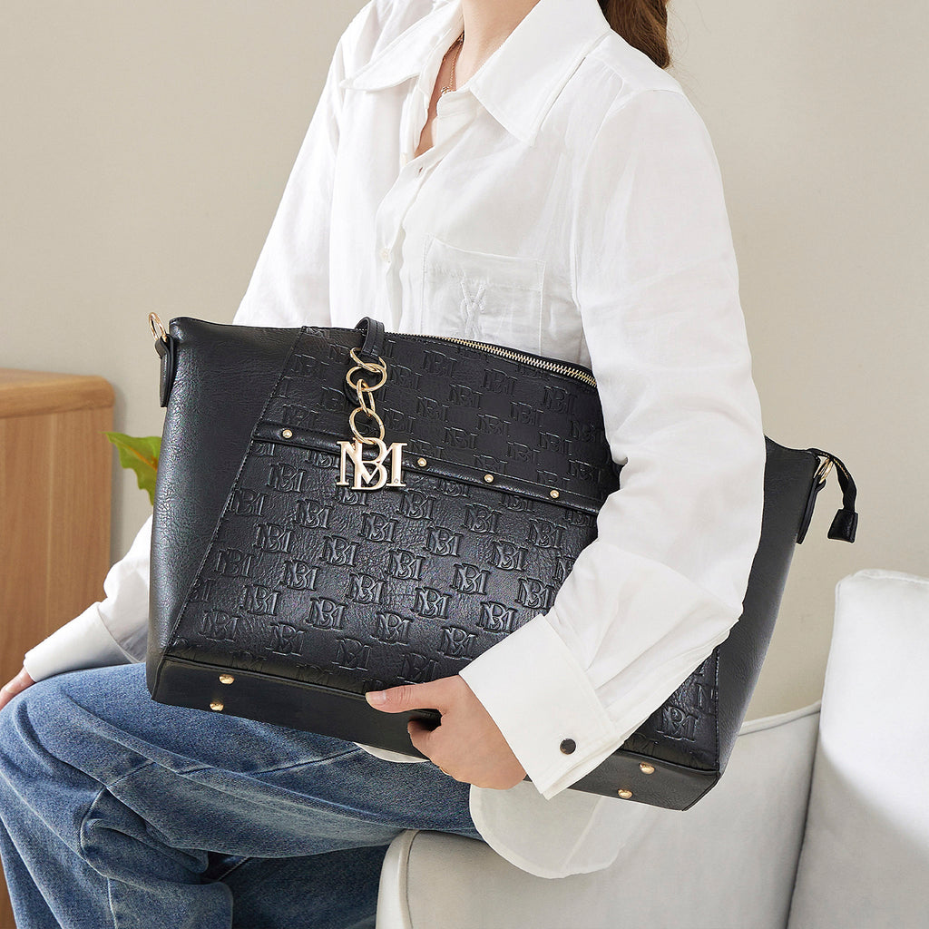 black vegan leather purse for women