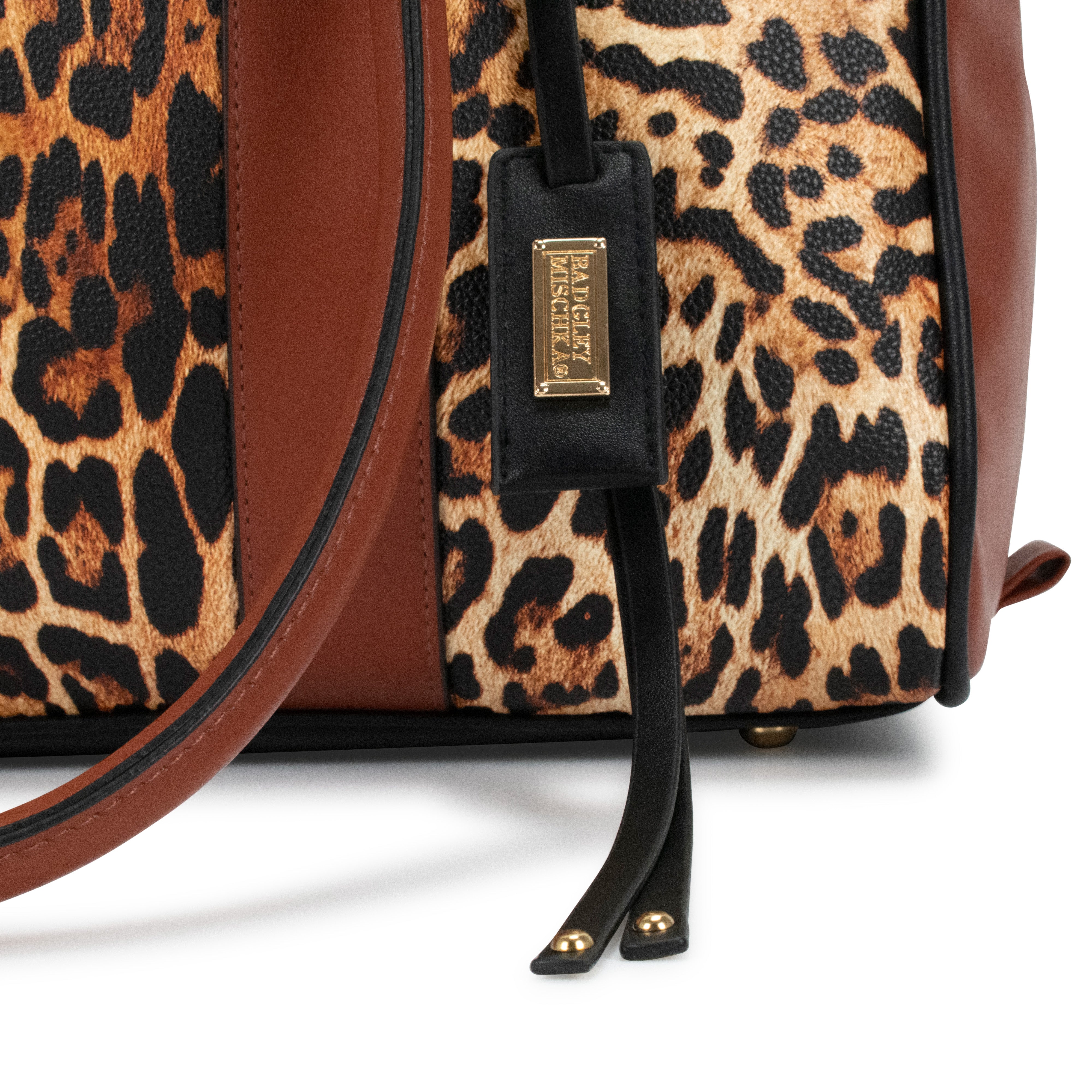 Leopard Vegan Leather Weekender Tote Bag