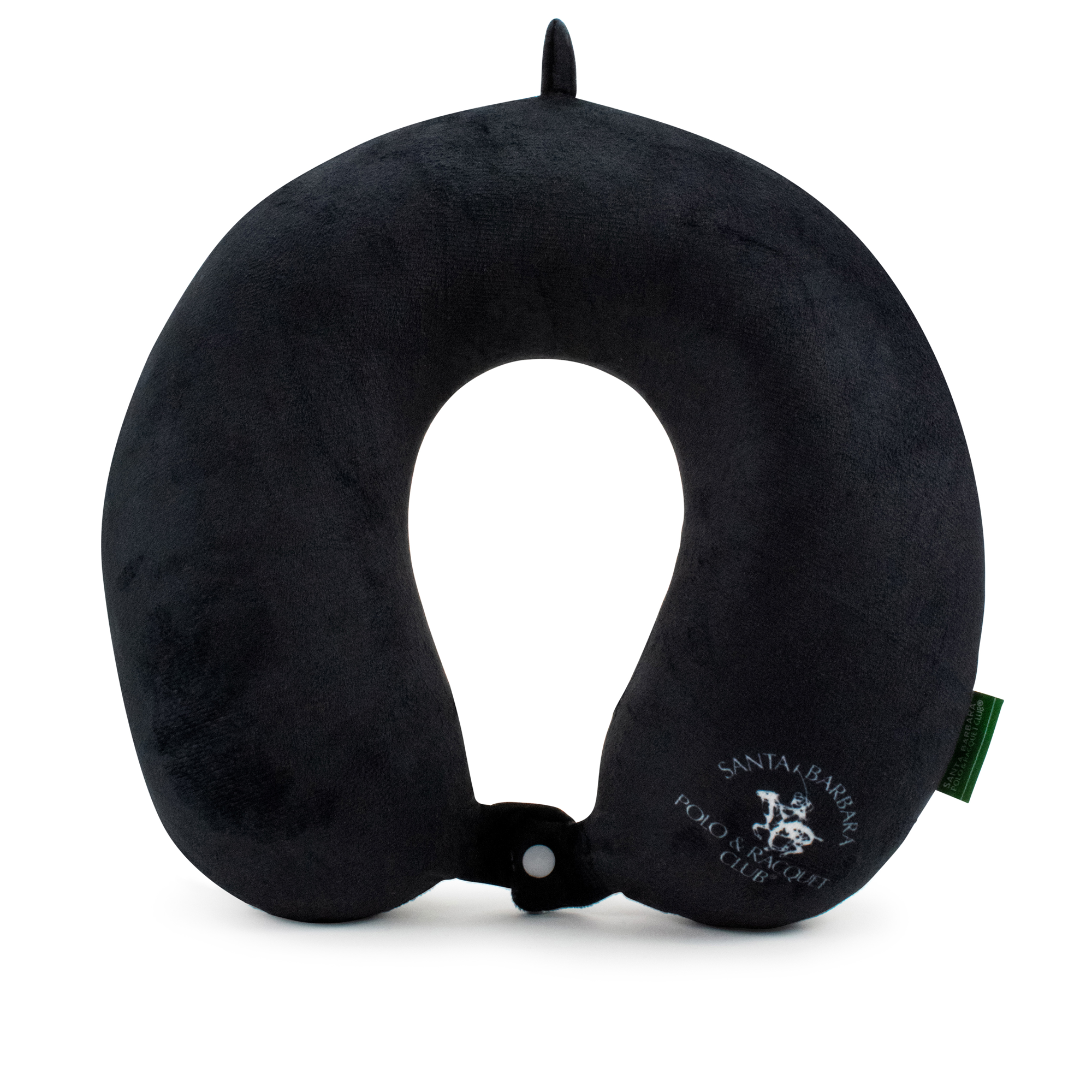 Santa Barbara Polo Racquet Club Memory Foam Travel Neck Pillow - Black - Travellty