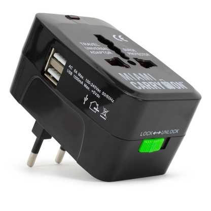 International Travel Adapter with USB Port 